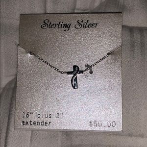 Sterling silver cross necklace